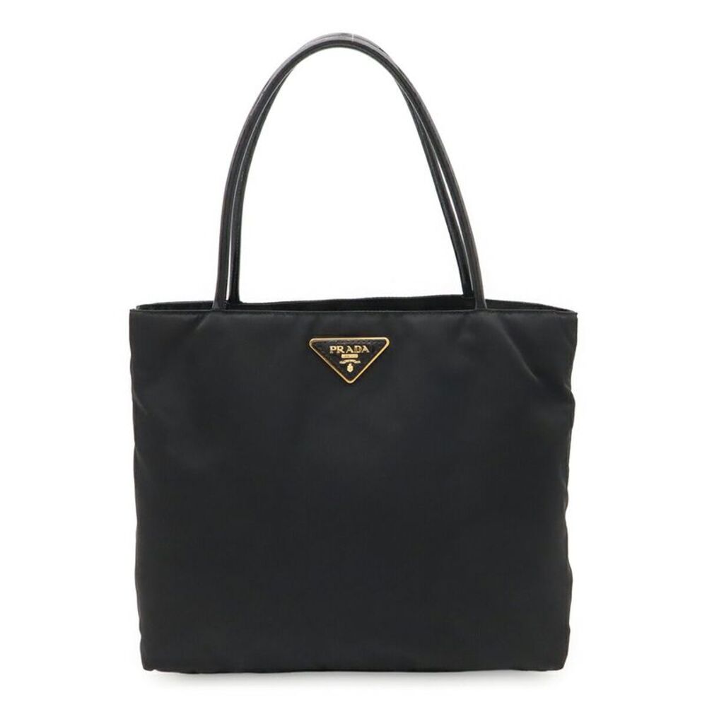 Prada Triangle Logo Tote Bag